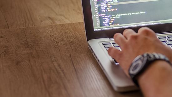 A person using laptop