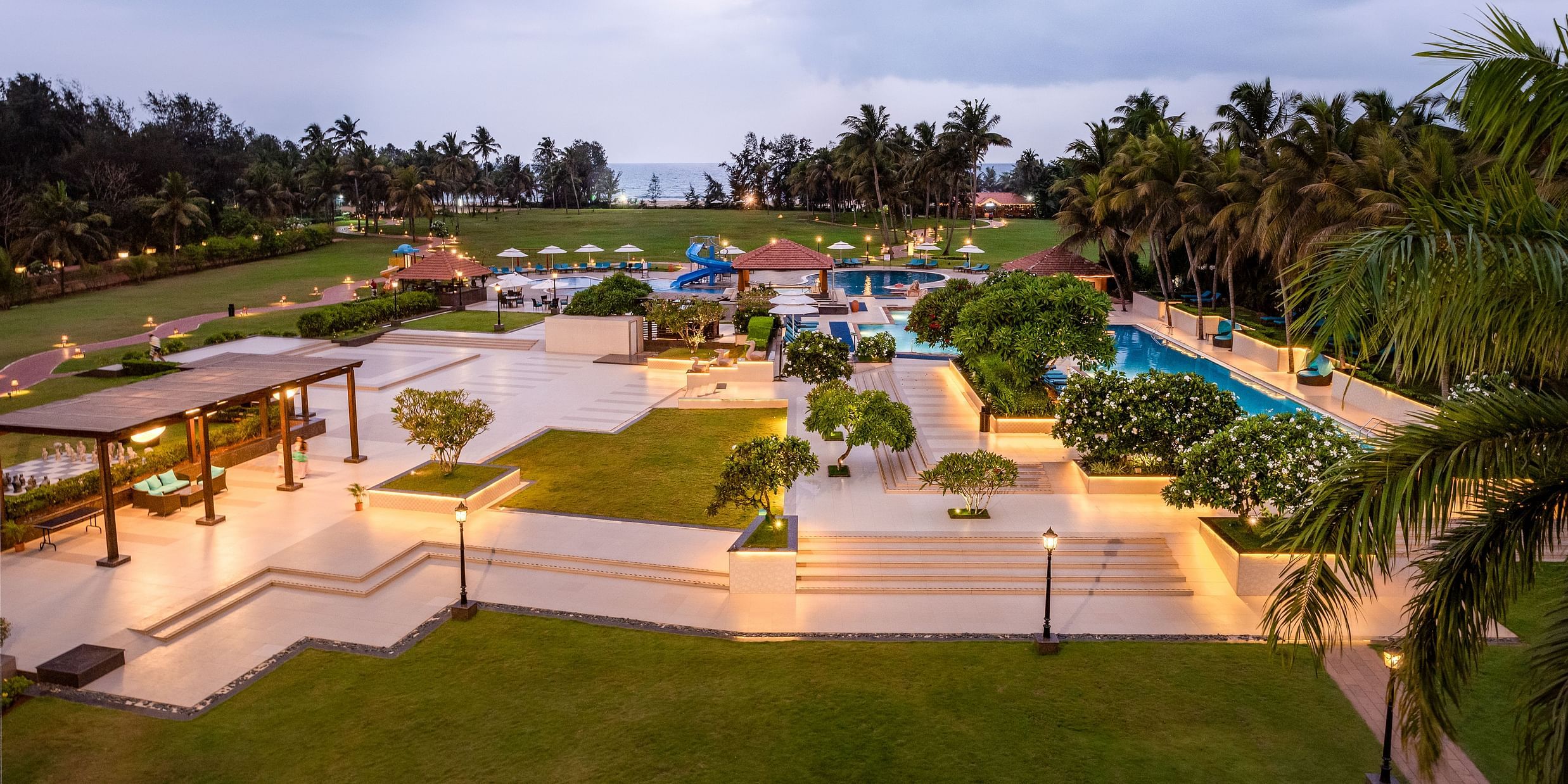 An aerial view of the Resort compound