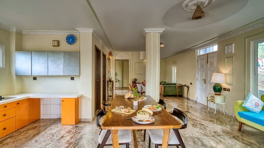 The living area of Kohinoor residence room - The Clarks Exotica Island House