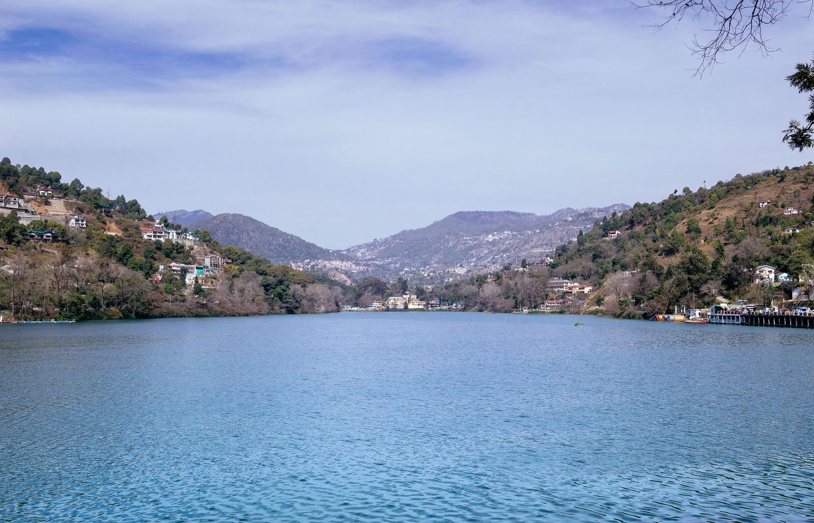 lake view with hills in the background
