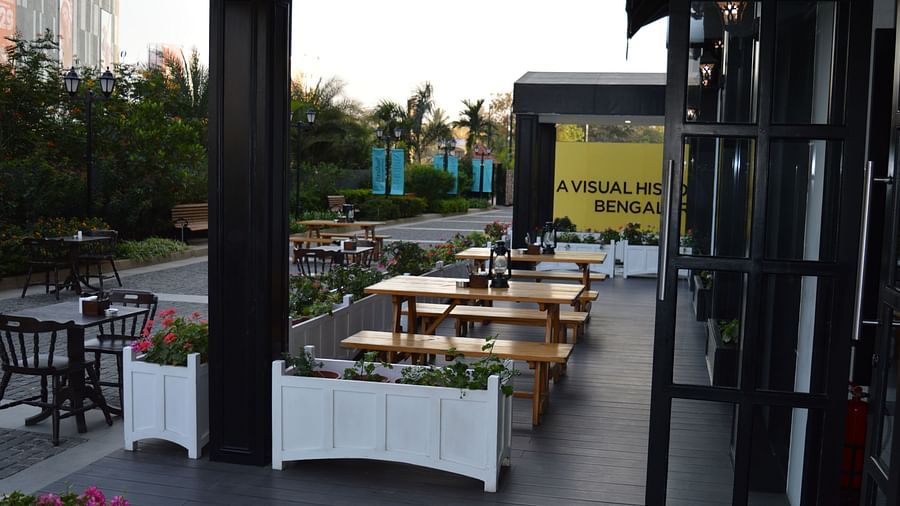 dining space at our hotel near VR Mall Bengaluru