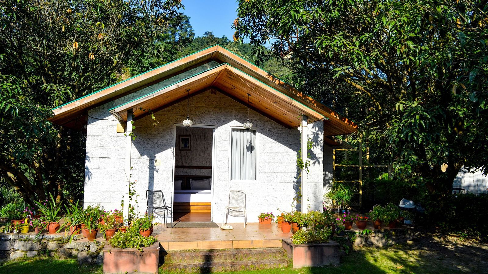 A view of the Garden Side Cottage at the Sylvan Retreat, Dehradun.