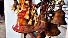 temple bells hanging