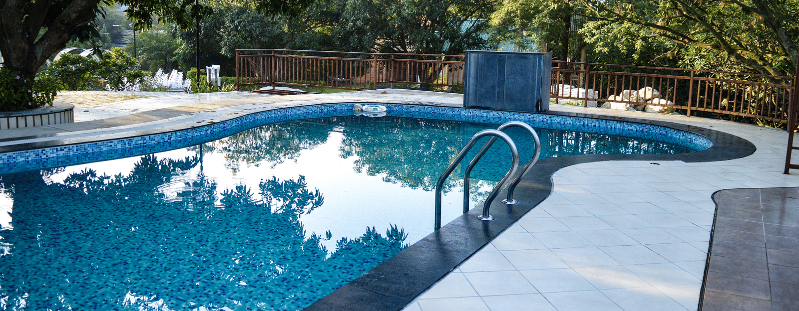 A swimming pool at the Sylvan Retreat, Dehradun.