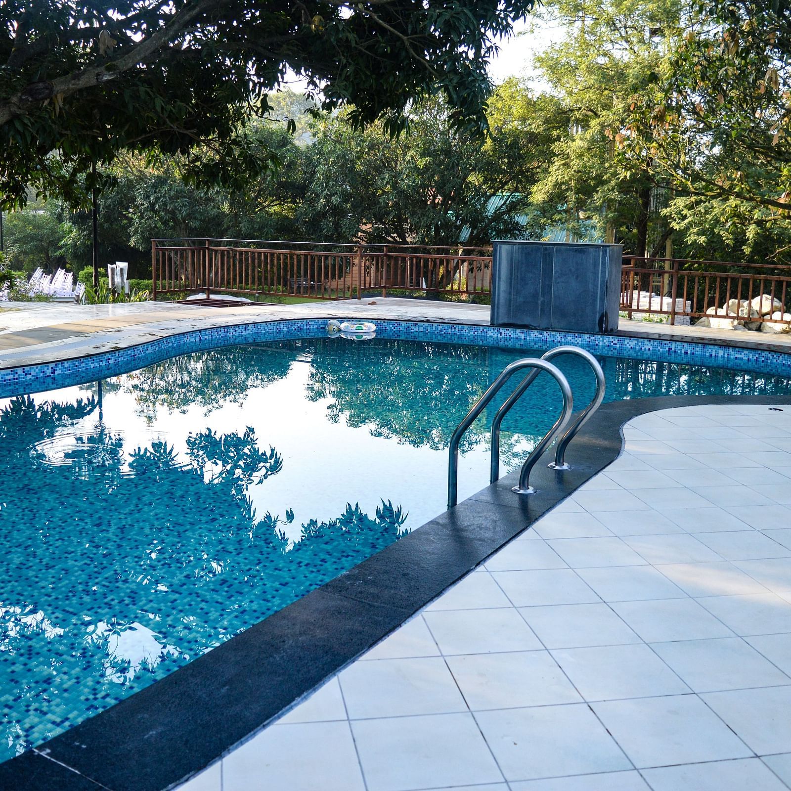 A swimming pool at the Sylvan Retreat, Dehradun.