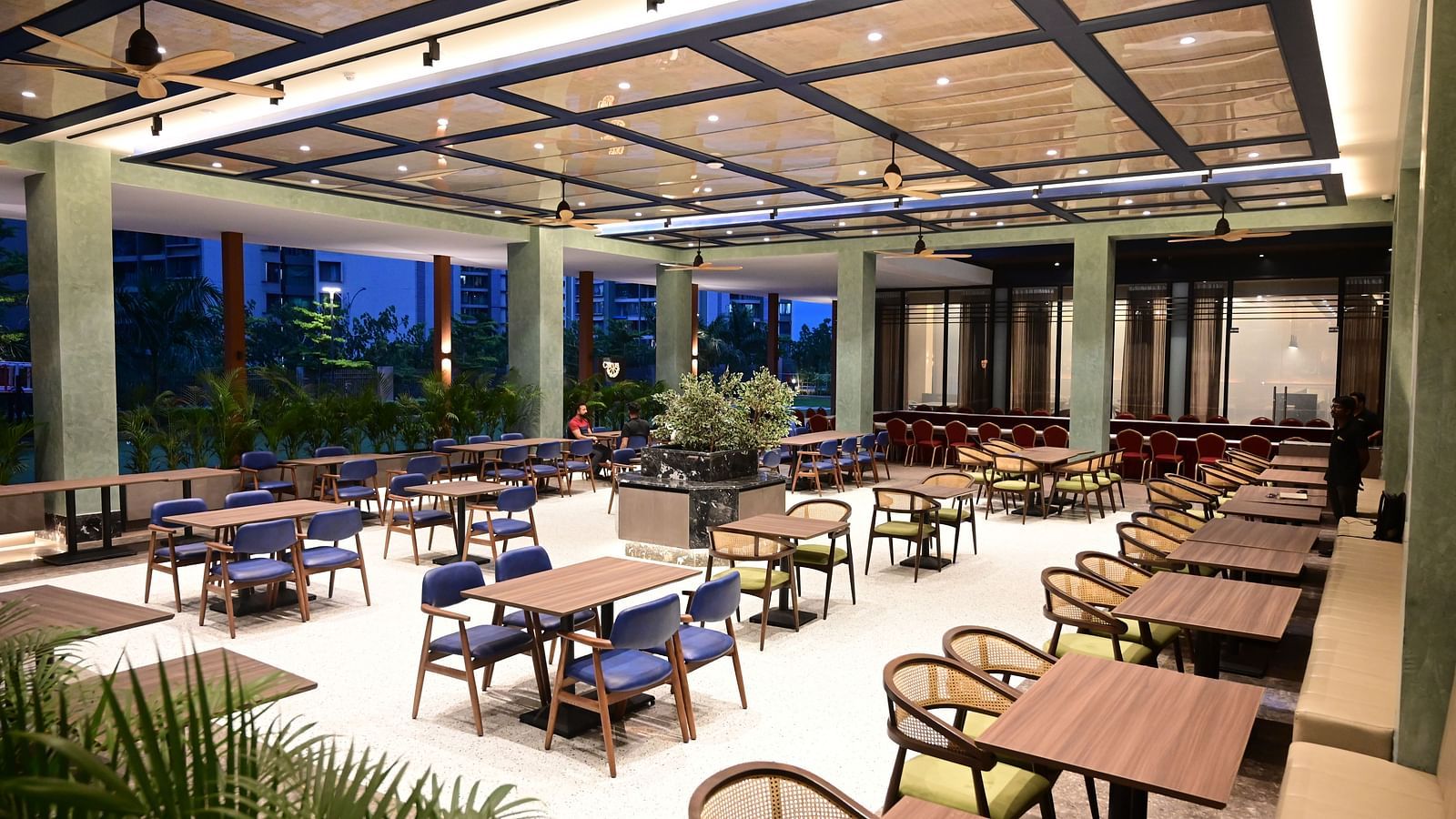 image of citrus restaurant and cafe at club chaholi taken during late evening