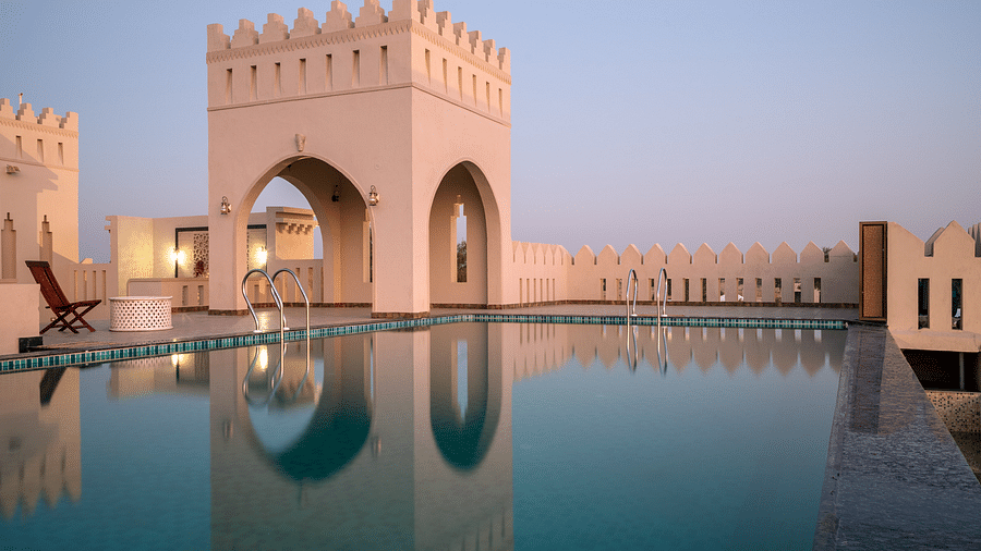 The pool at the rooftop 2 - Karwaan Jaisalmer