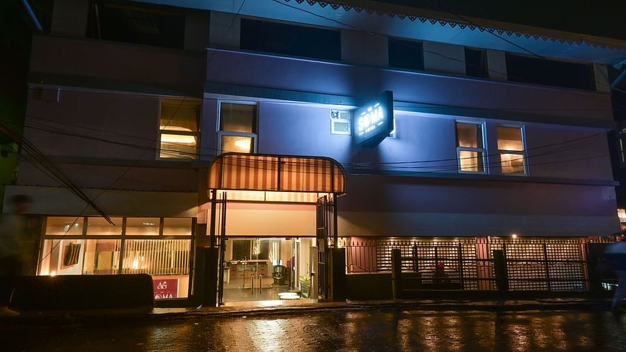facade image in night of the soma hotel by avianna group, darjeeling