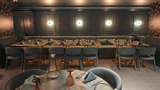 dining space with a long table and multiple chairs at Clarks Collection Grand Sapphire, Ajmer