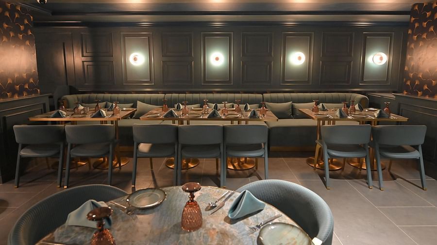 dining space with a long table and multiple chairs at Clarks Collection Grand Sapphire, Ajmer