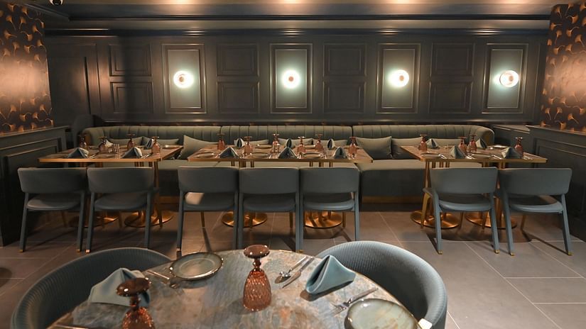 dining space with a long table and multiple chairs at Clarks Collection Grand Sapphire, Ajmer