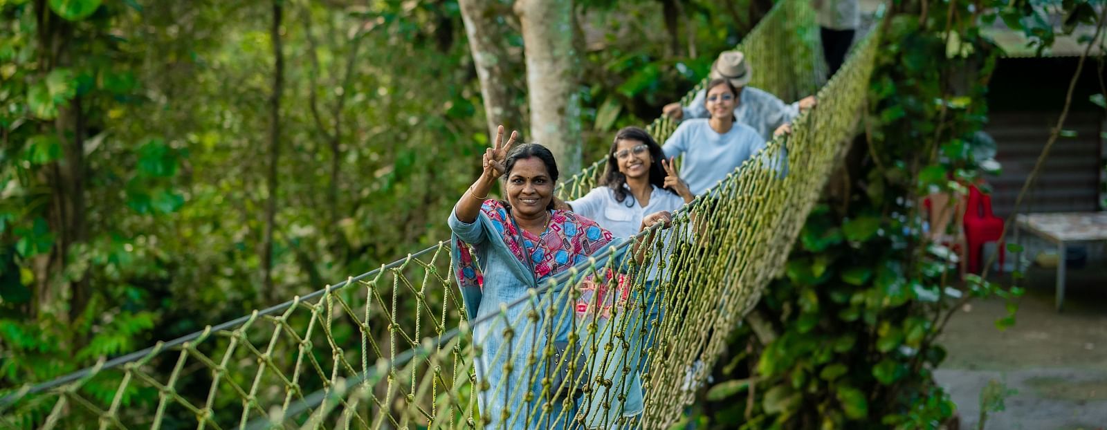 Rope Walking at Parakkat Nature Hotel & Resorts, Munnar