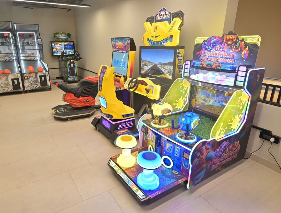An empty room with arcade machines of different genres - Clarks Safari, Haridwar