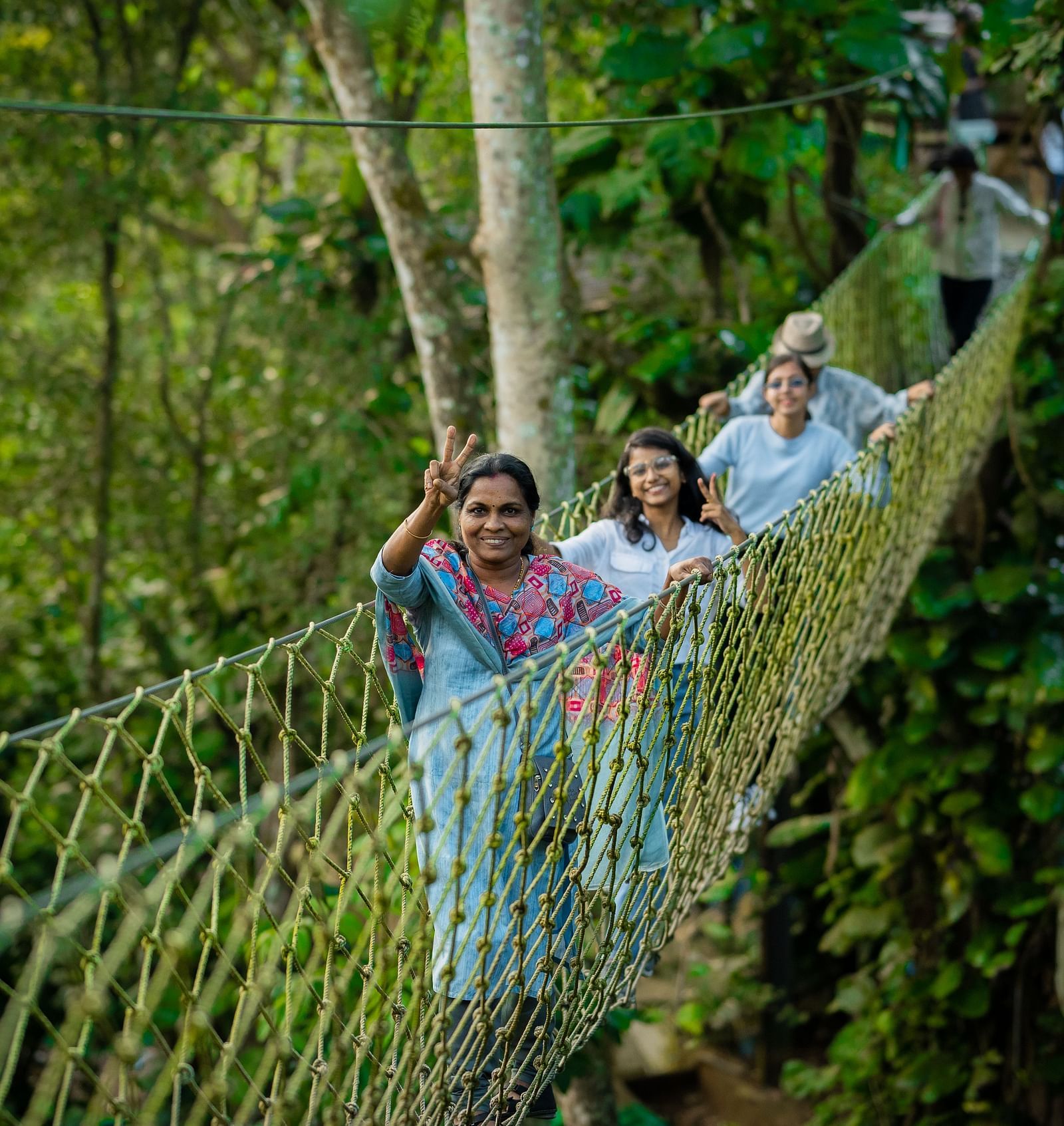 Rope Walking at Parakkat Nature Hotel & Resorts, Munnar