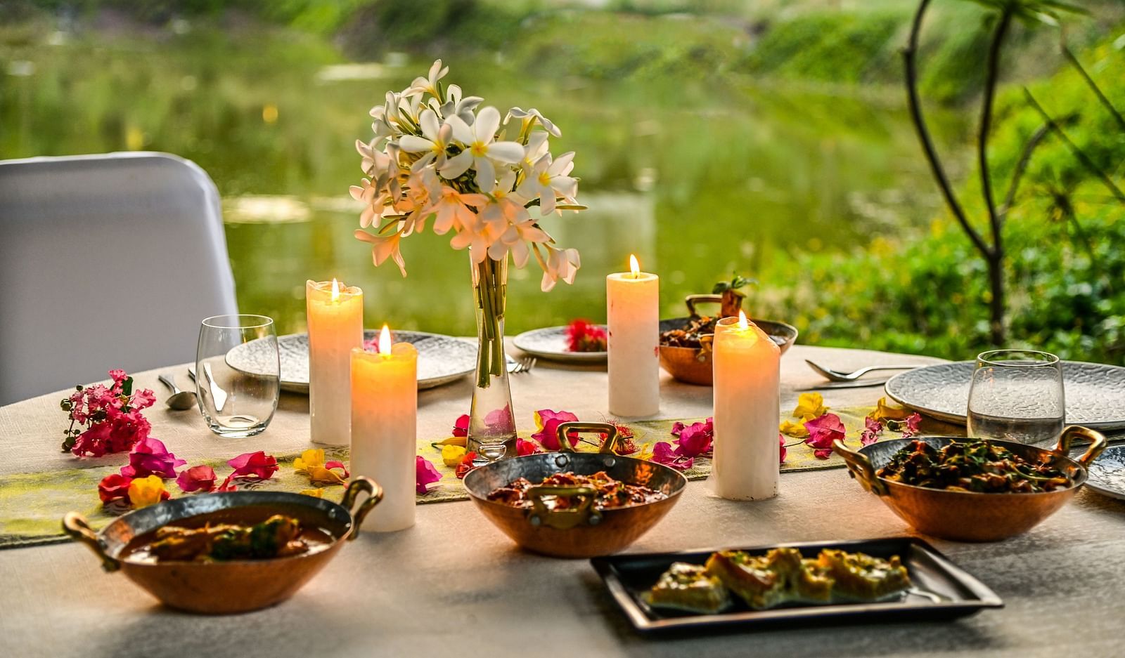 food displayed on the table at Saraca Corbett