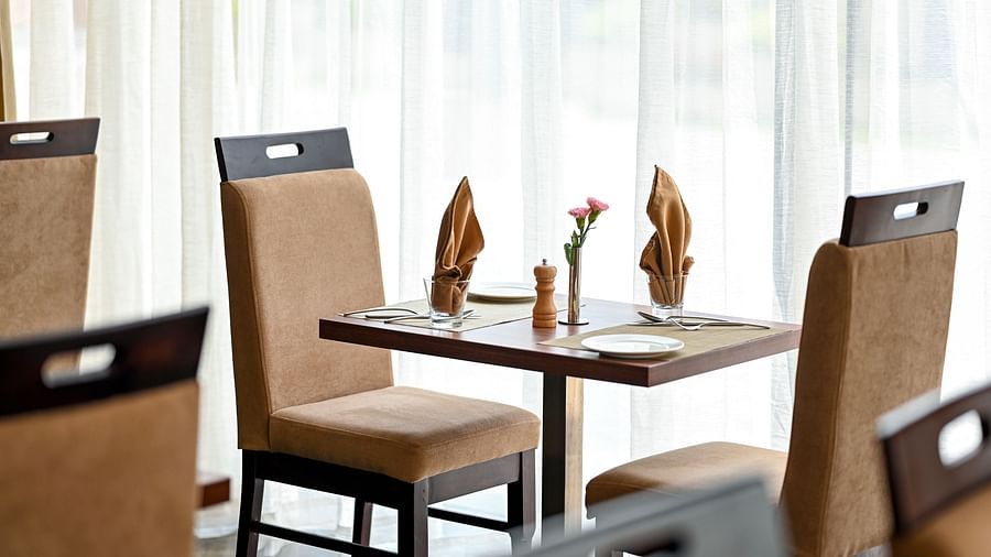 a table for two at Hive, a multi-cuisine restaurant in Calicut
