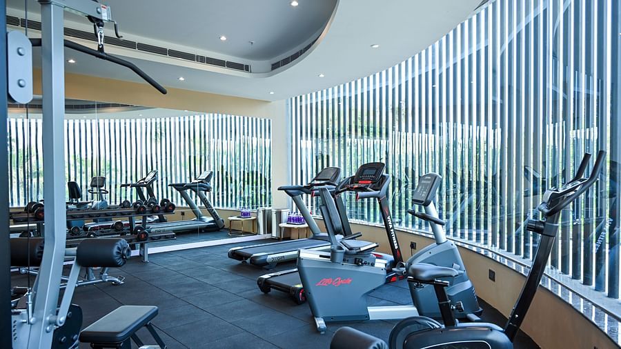 treadmills and other gym equipments at the fitness centre