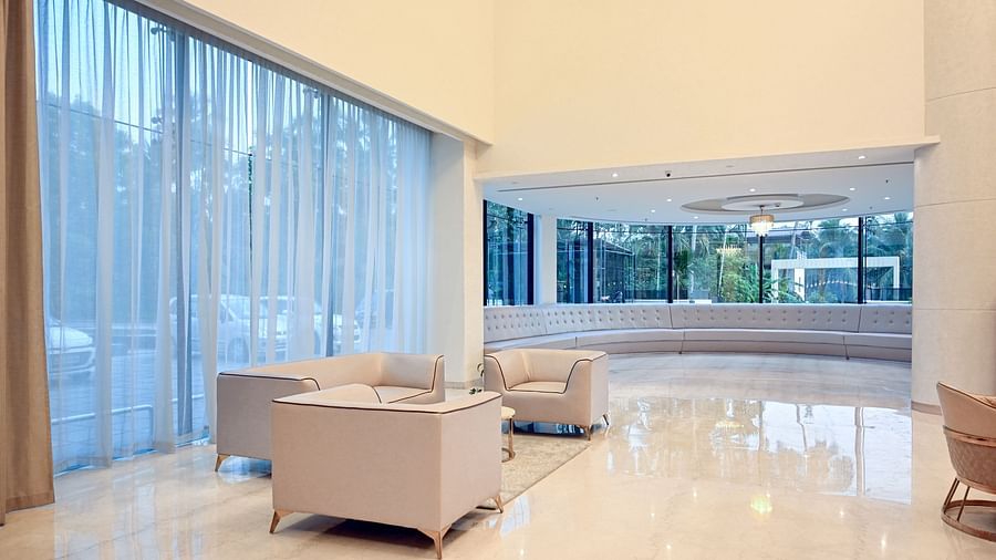 sofa seats at the lobby area