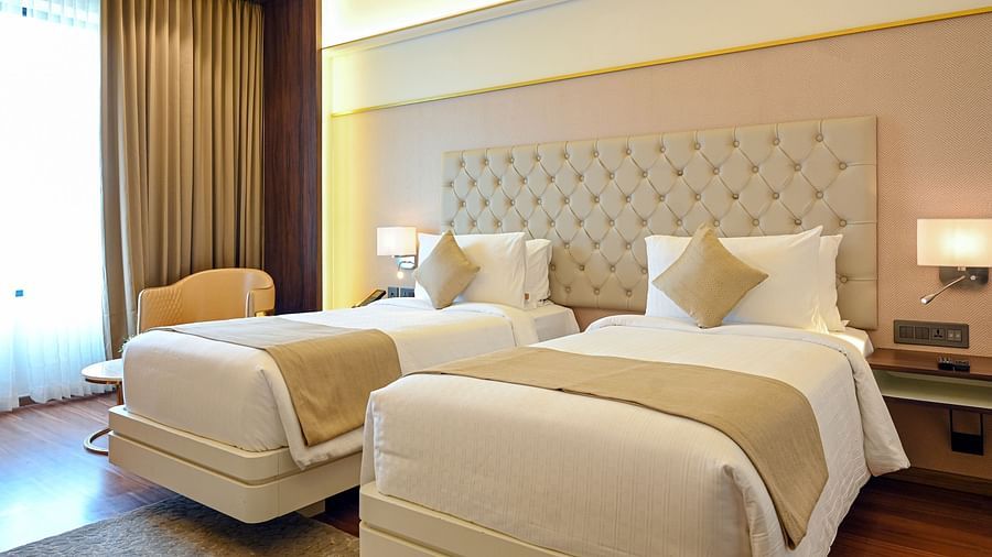 twin beds offered by the standard room 