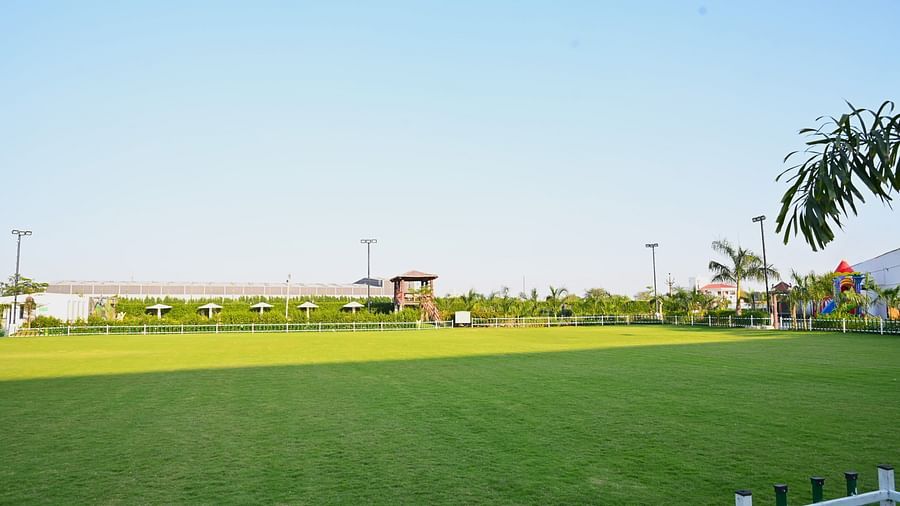 Spacious garden with grass for events at Clarks Safari Kheda, Ahmedabad
