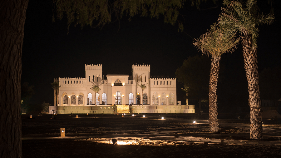 The facade of the hotel at night - Karwaan Jaisalmer