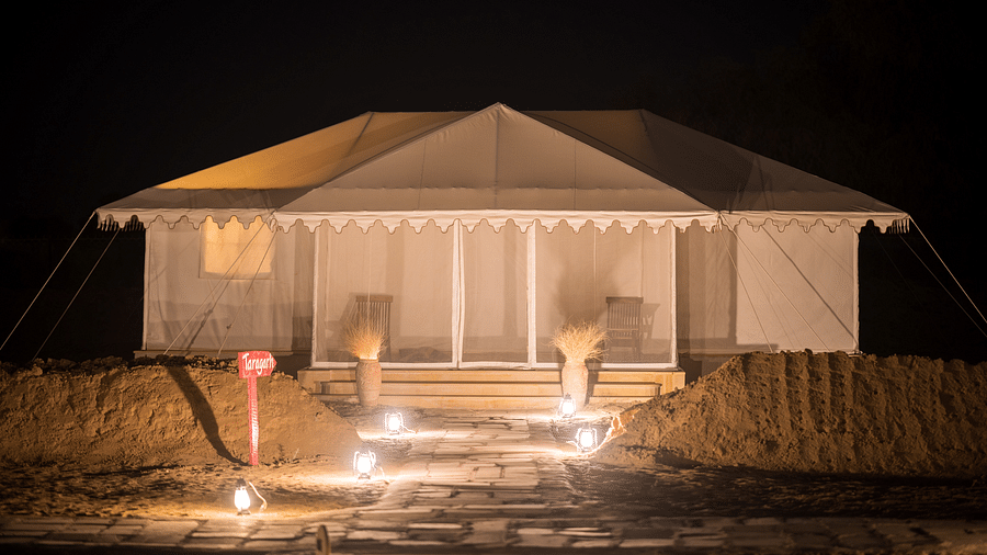 The front view of the cottage - best resort in Jaisalmer