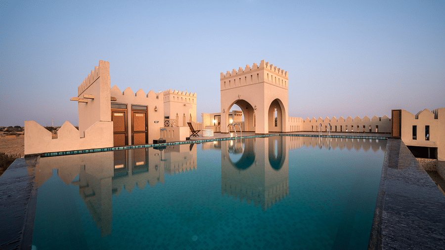 The pool at the rooftop - Karwaan Jaisalmer