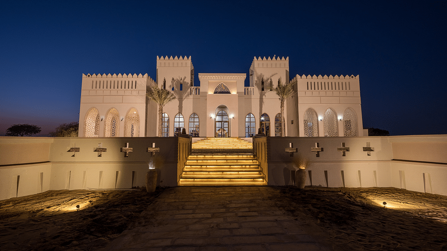 The facade of the hotel at night - Karwaan Jaisalmer