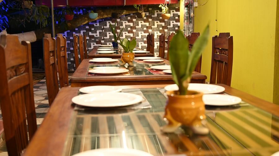 Dining Table at Zestful Bites Restaurant in McCluskieganj