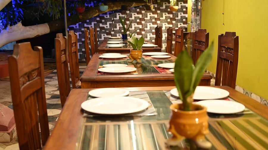 Dining Table at Zestful Bites Restaurant in McCluskieganj