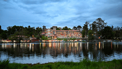 view of The Carlton hotel in Kodaikanal during evening