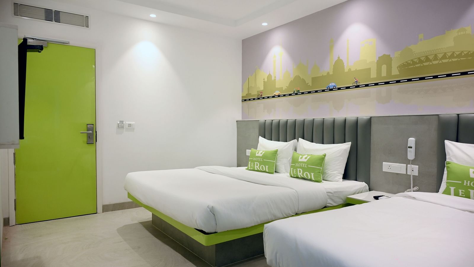 Picture featuring the interior view of Family room - Hotel Le ROI Express, Karol Bagh 