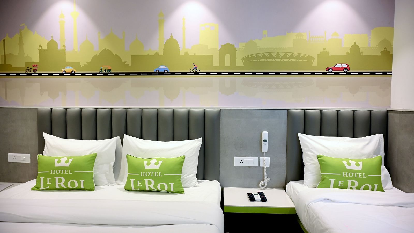 Picture featuring the interior view of Family room - Hotel Le ROI Express, Karol Bagh 