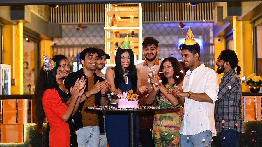 A group of people celebrating an occasion - Diamond Parks, Pune 