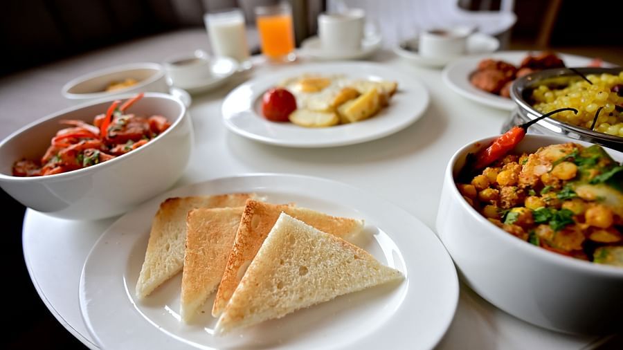 Image of plate with loaf and other food items at The Soma Hotel by Avianna Group, Darjeeling