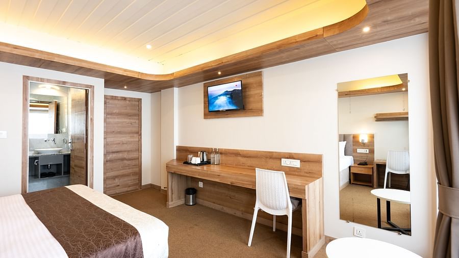 corner view of the premium room at the soma hotel by avianna group, darjeeling