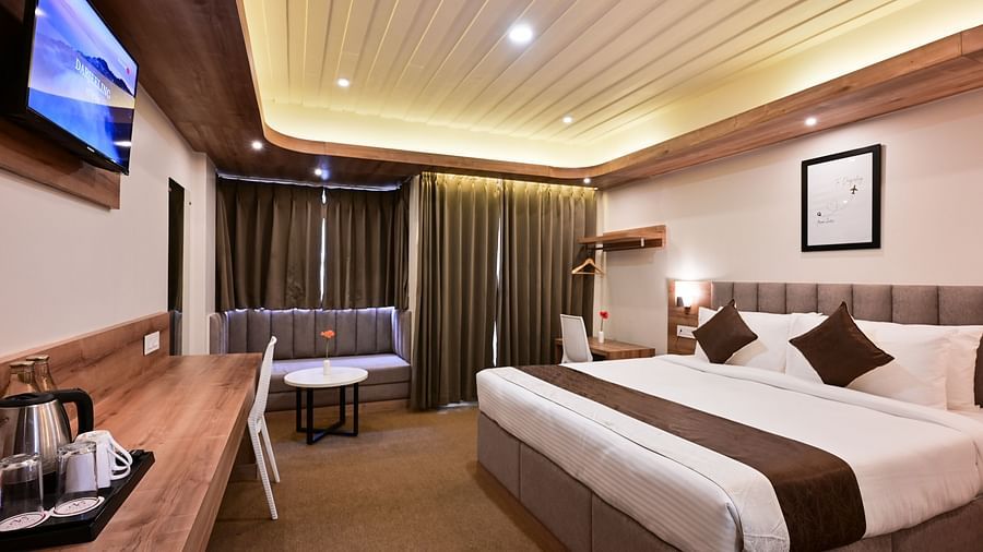 pemium rooms with false ceiling at the soma hotel y avianna group, darjeeling