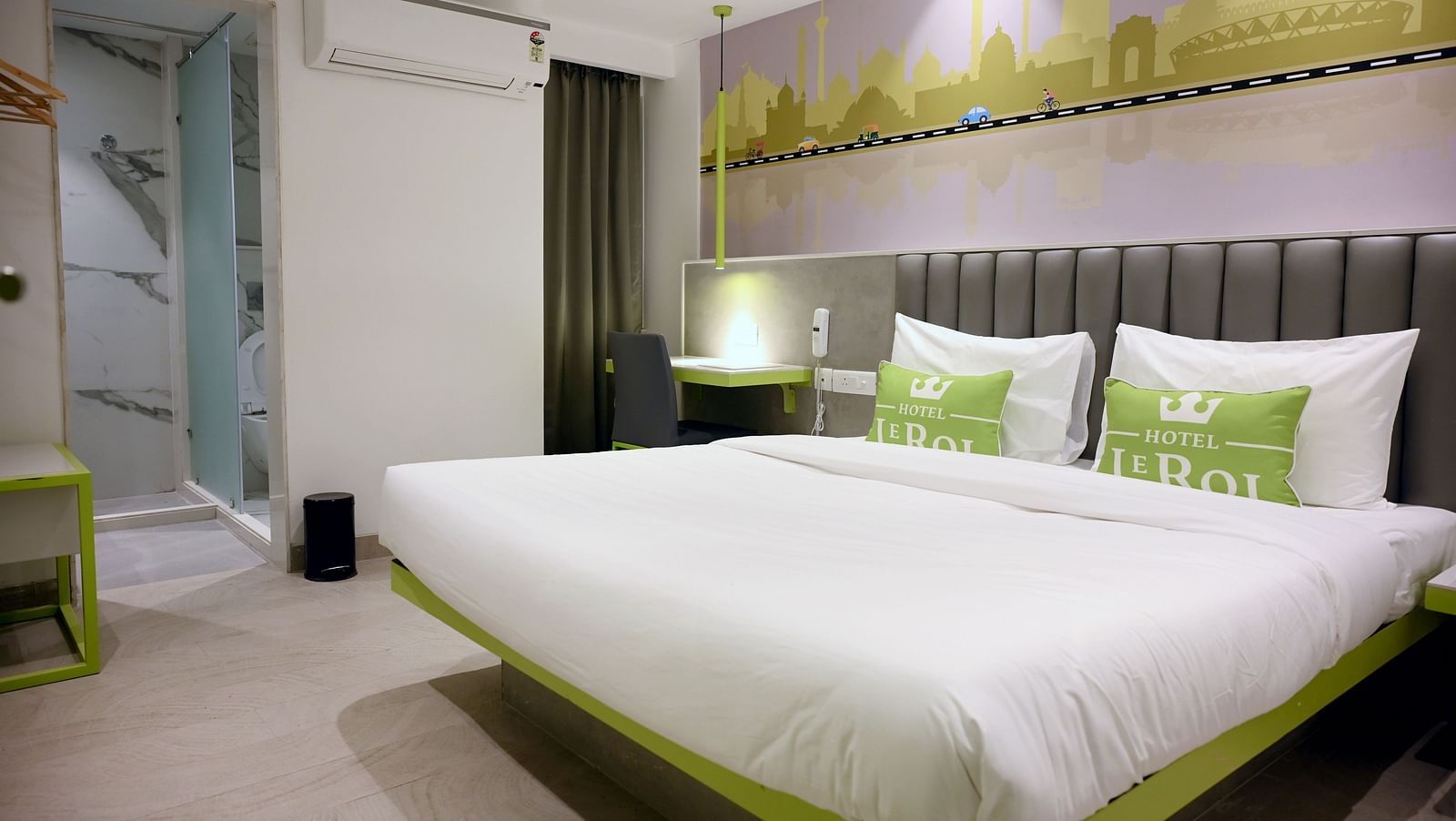 Picture featuring the interior view of Executive room - Hotel Le ROI Express, Karol Bagh 