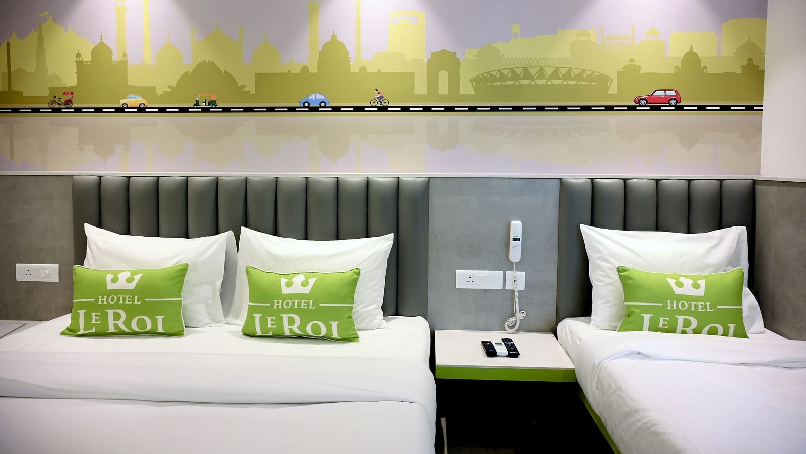 Picture featuring the interior view of Family room - Hotel Le ROI Express, Karol Bagh 