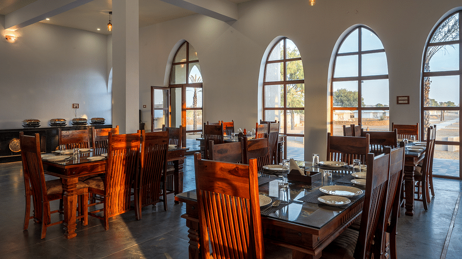 The interiors of a dining hall 6 - Karwaan Jaisalmer
