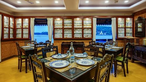 Another view of the seating arrangements at Neemrana s Three watersSea House Resturant 1