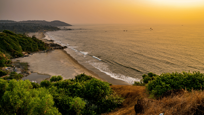 View from Chapora Fort near our North Goa resort 