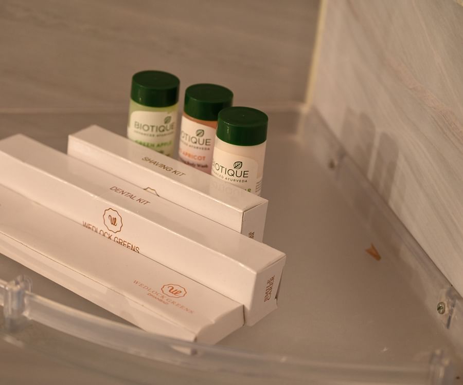 Bathroom Amenities at Zeromile by Wedlock Greens, McCluskieganj