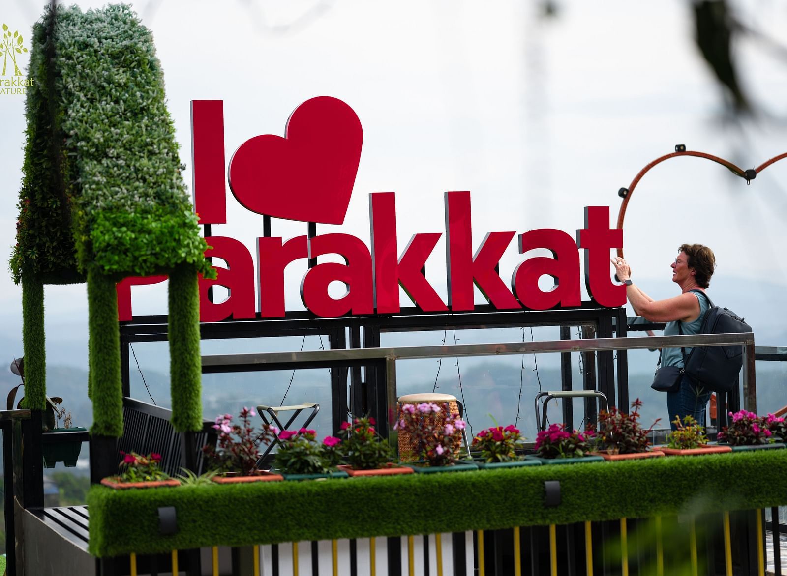 A huge sign that says I love Parakkat at Parakkat Nature Hotel & Resorts, Munnar 24