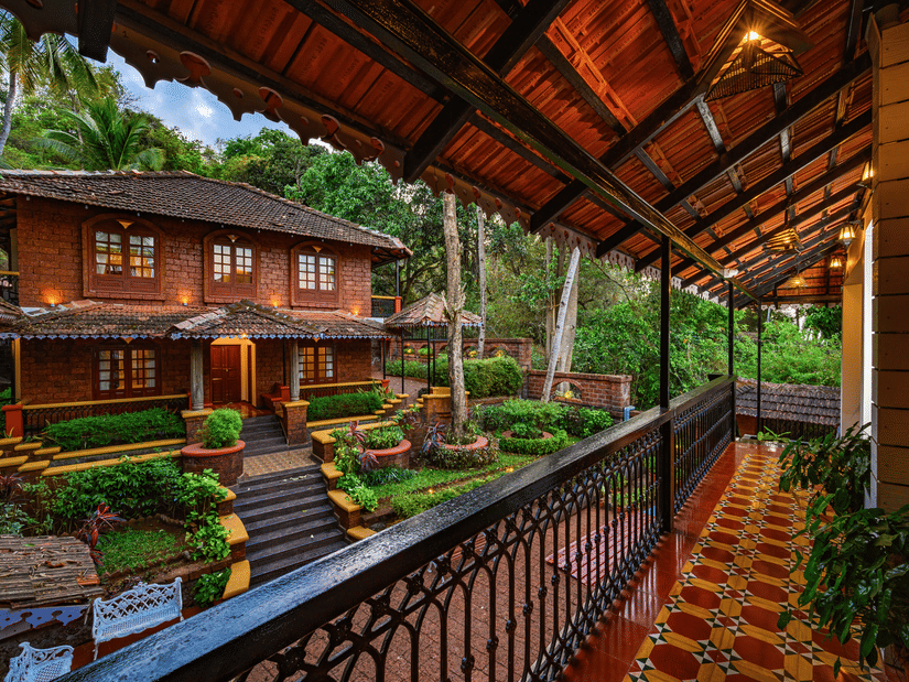 Facade view from the rooms at Neemrana s Three Waters.