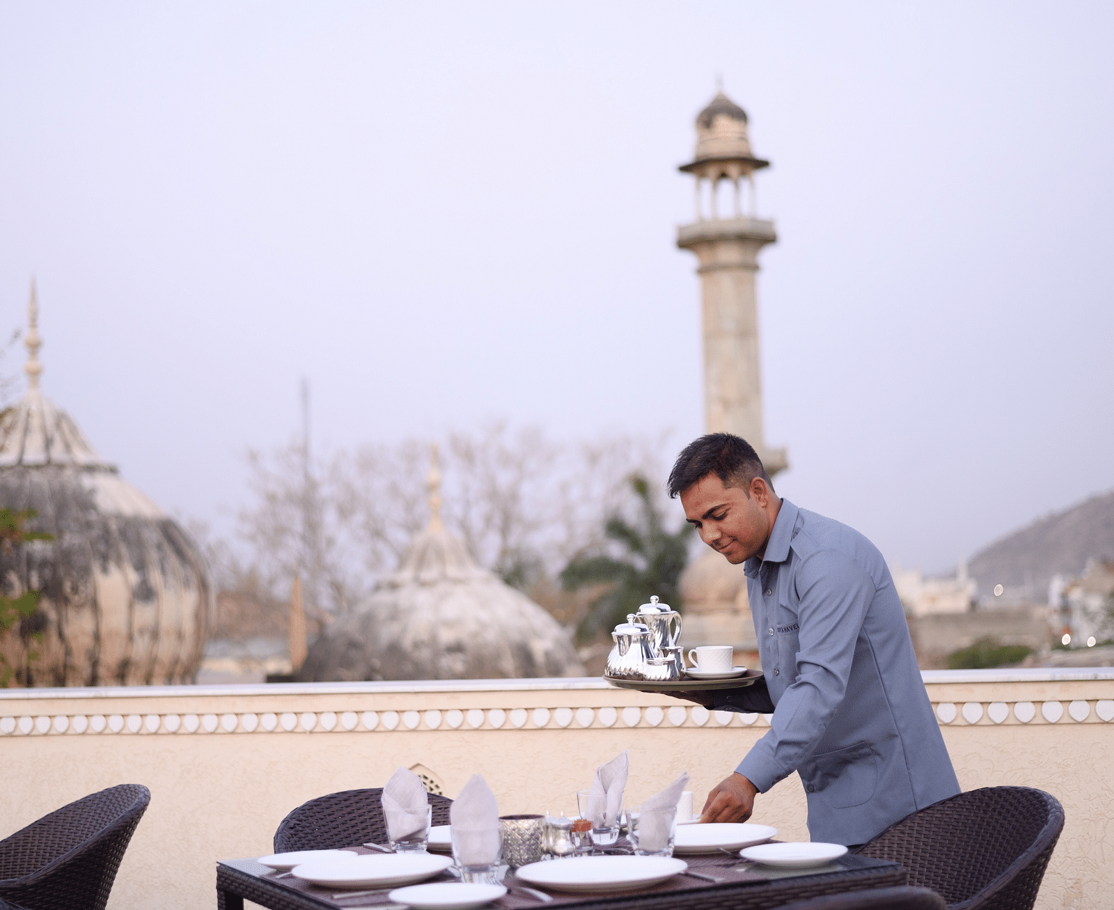 Views from Amer Sky Rooftop Restaurant - Surya Haveli Jaipur