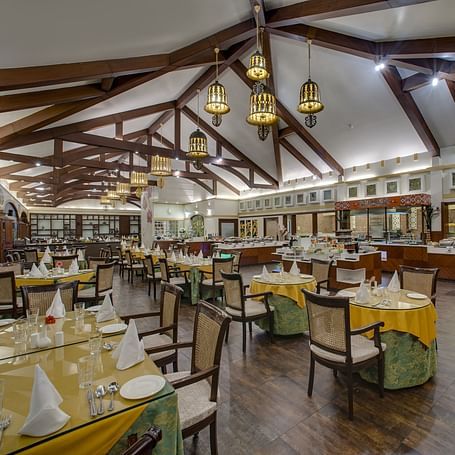 indoor seating space at a restaurant 1 - Mayfair Spa Resort & Casino Gangtok 1