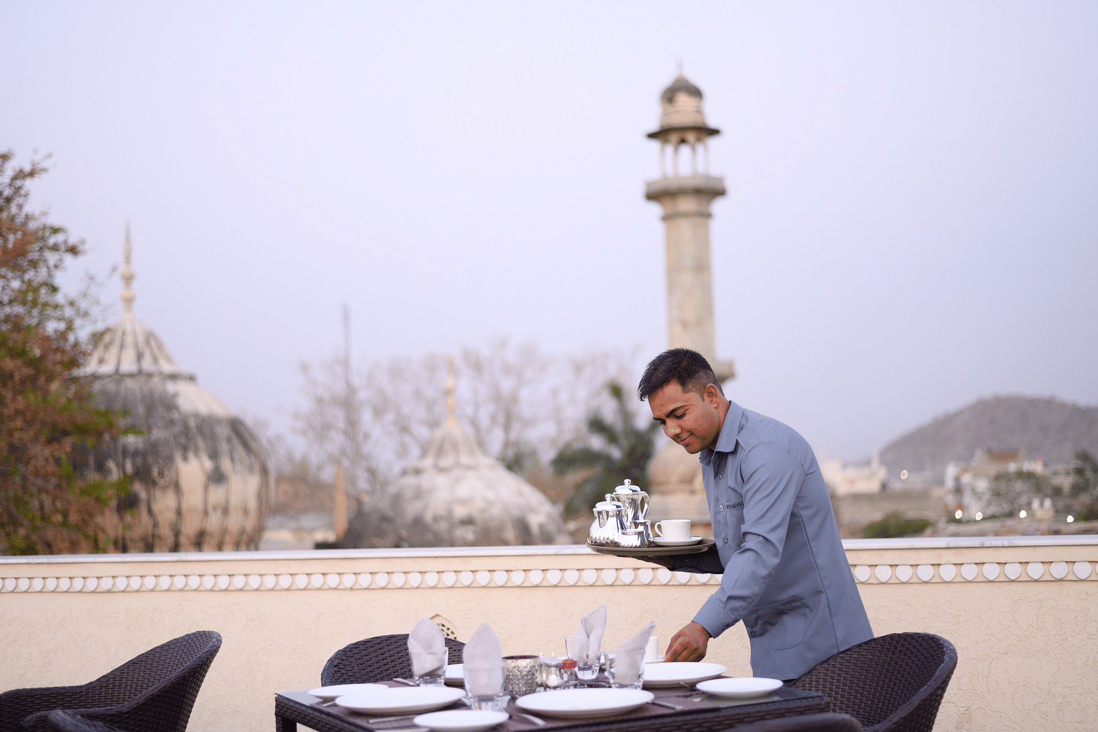 Views from Amer Sky Rooftop Restaurant - Surya Haveli Jaipur