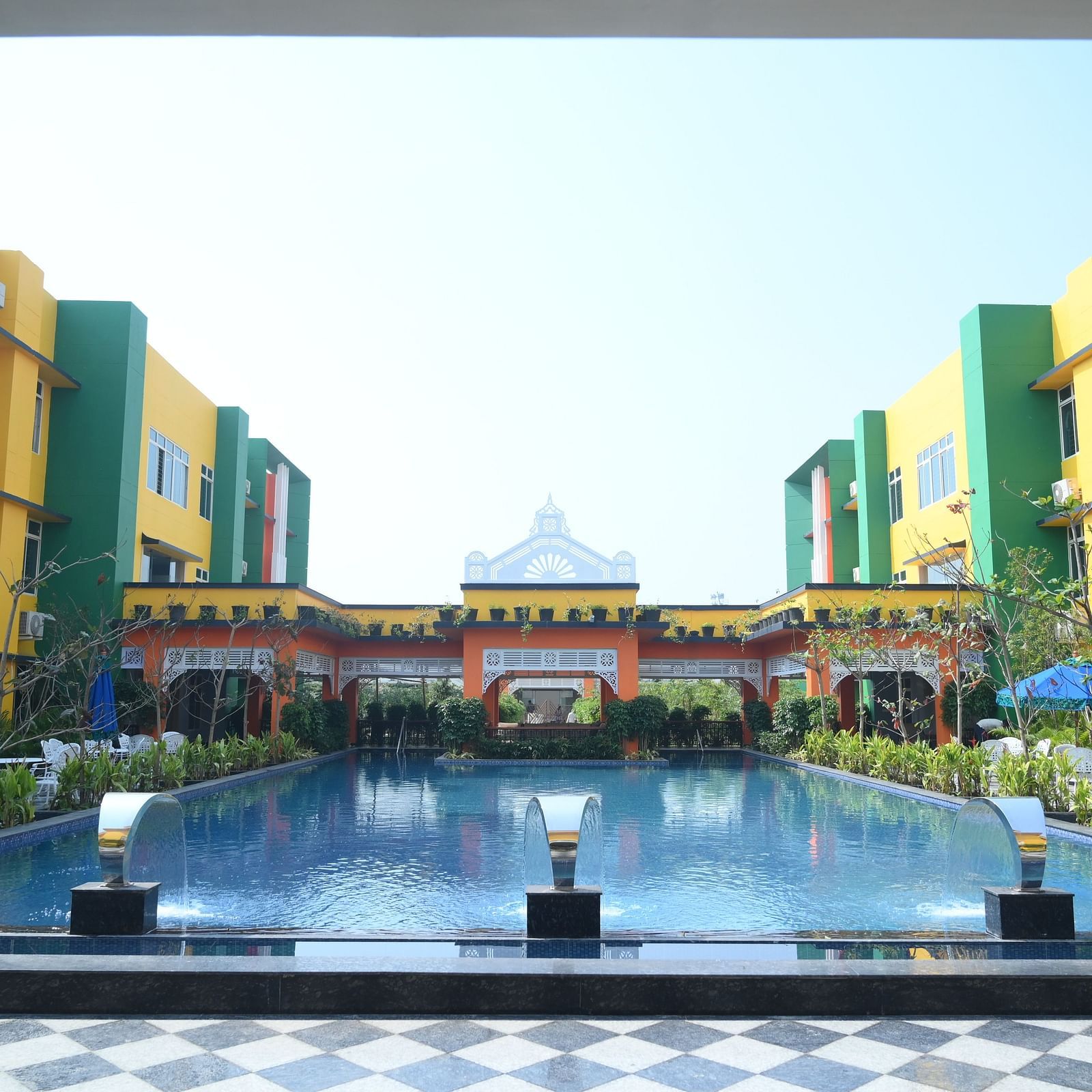 Wide view of Facade & Pool of of Mayfair World Cup Village, Rourkela 5
