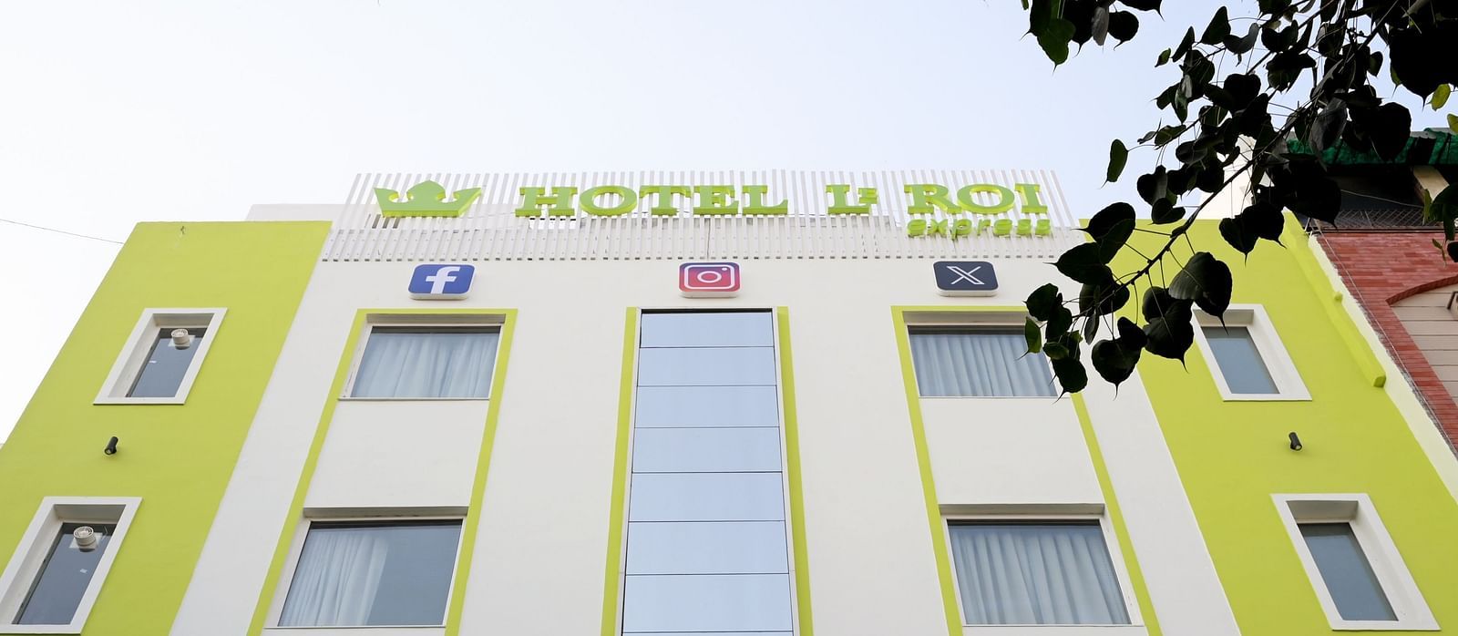 Picture featuring the facade of Hotel Le ROI Express, Karol Bagh 